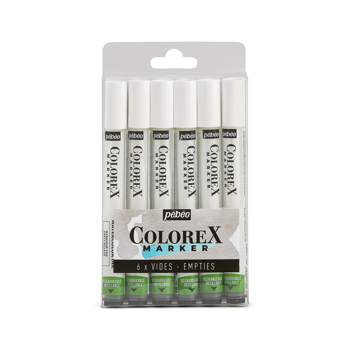 Pebeo Colorex üres újratölthető marker készlet 6 db