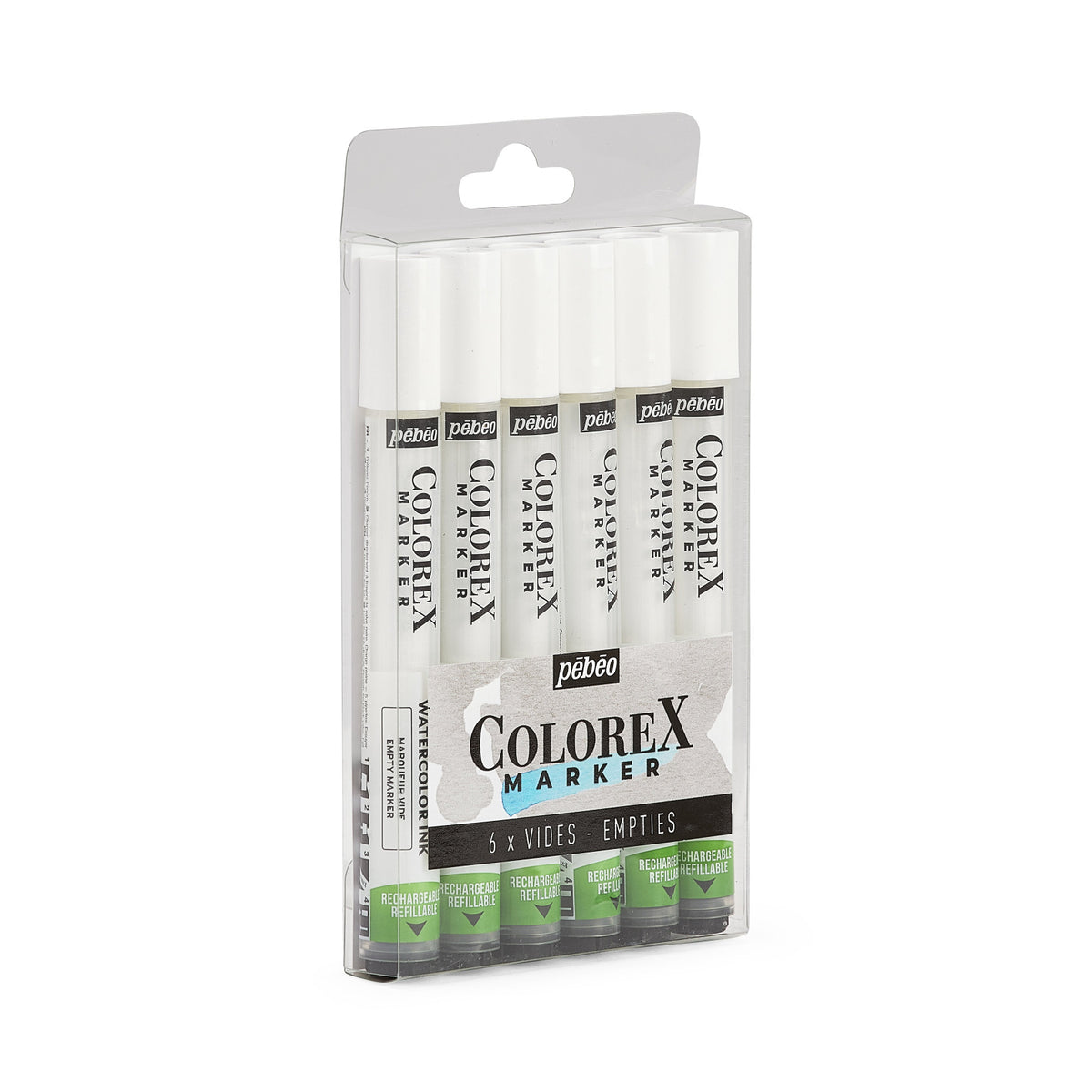Pebeo Colorex üres újratölthető marker készlet 6 db