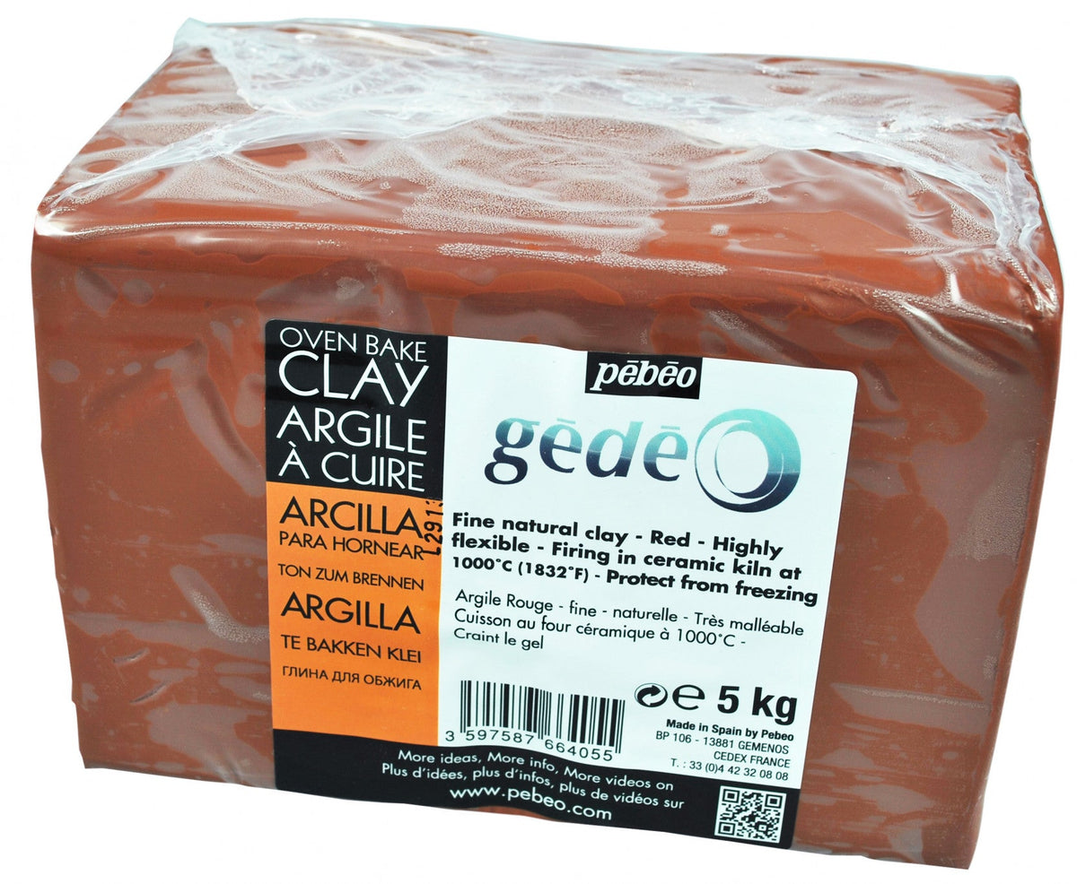 Pebeo Gédéo fazekas agyag 5 kg vörös – 5 kg červená
