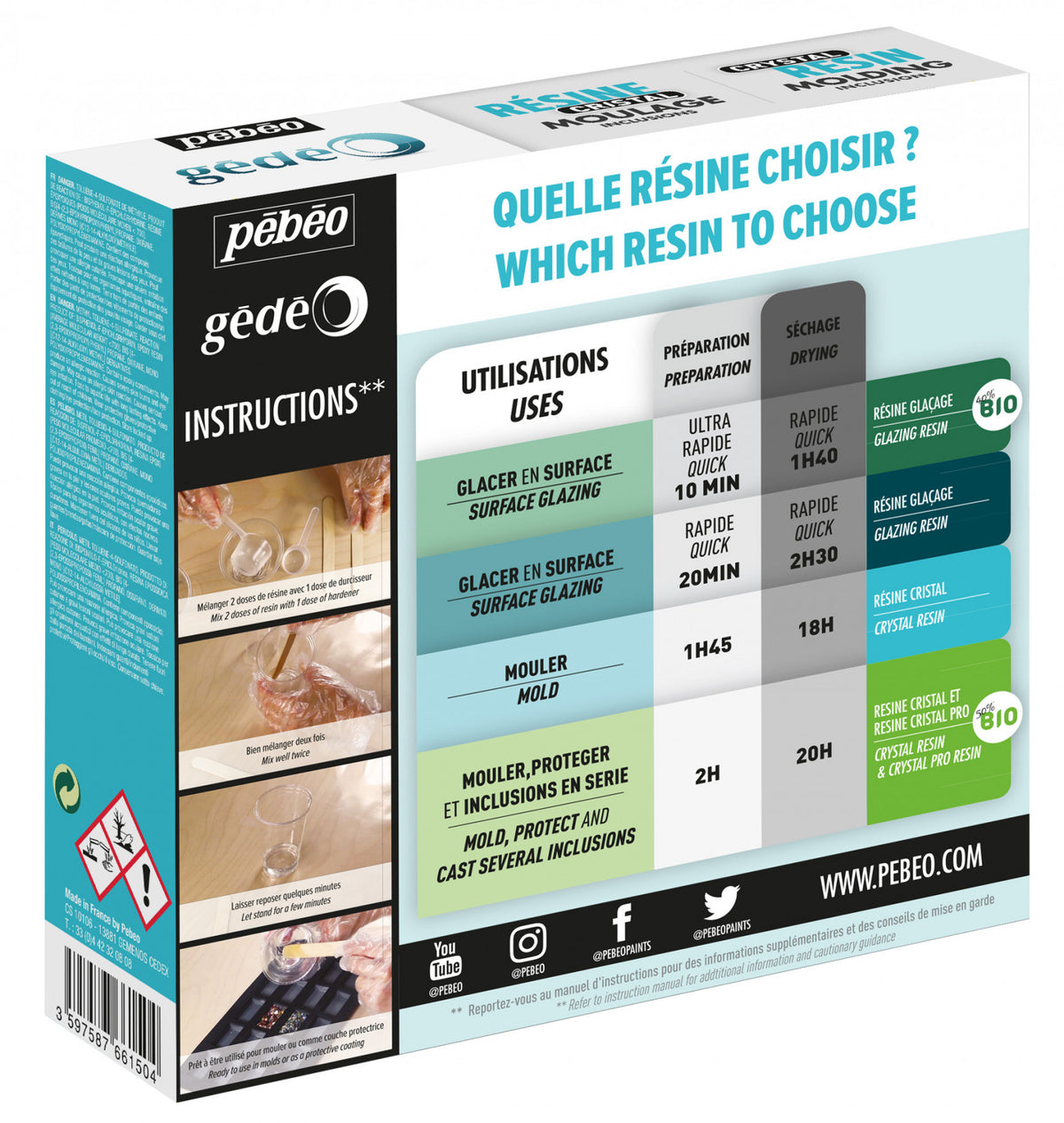 Pebeo Gédéo Crystal Resin kristálytiszta epoxigyanta 150 ml átlátszó