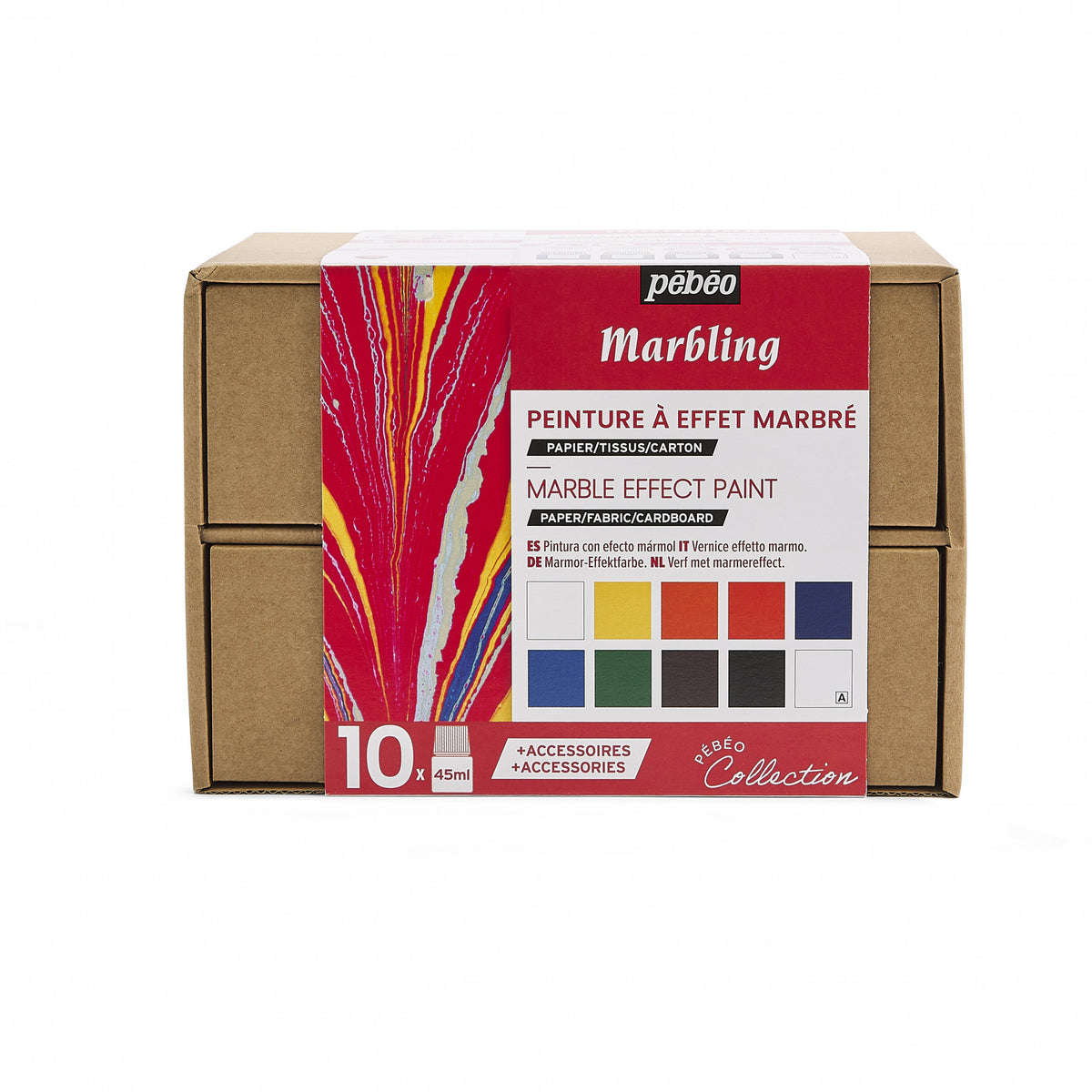 Pebeo Marbling márványozó festékkészlet 10 x 45 ml