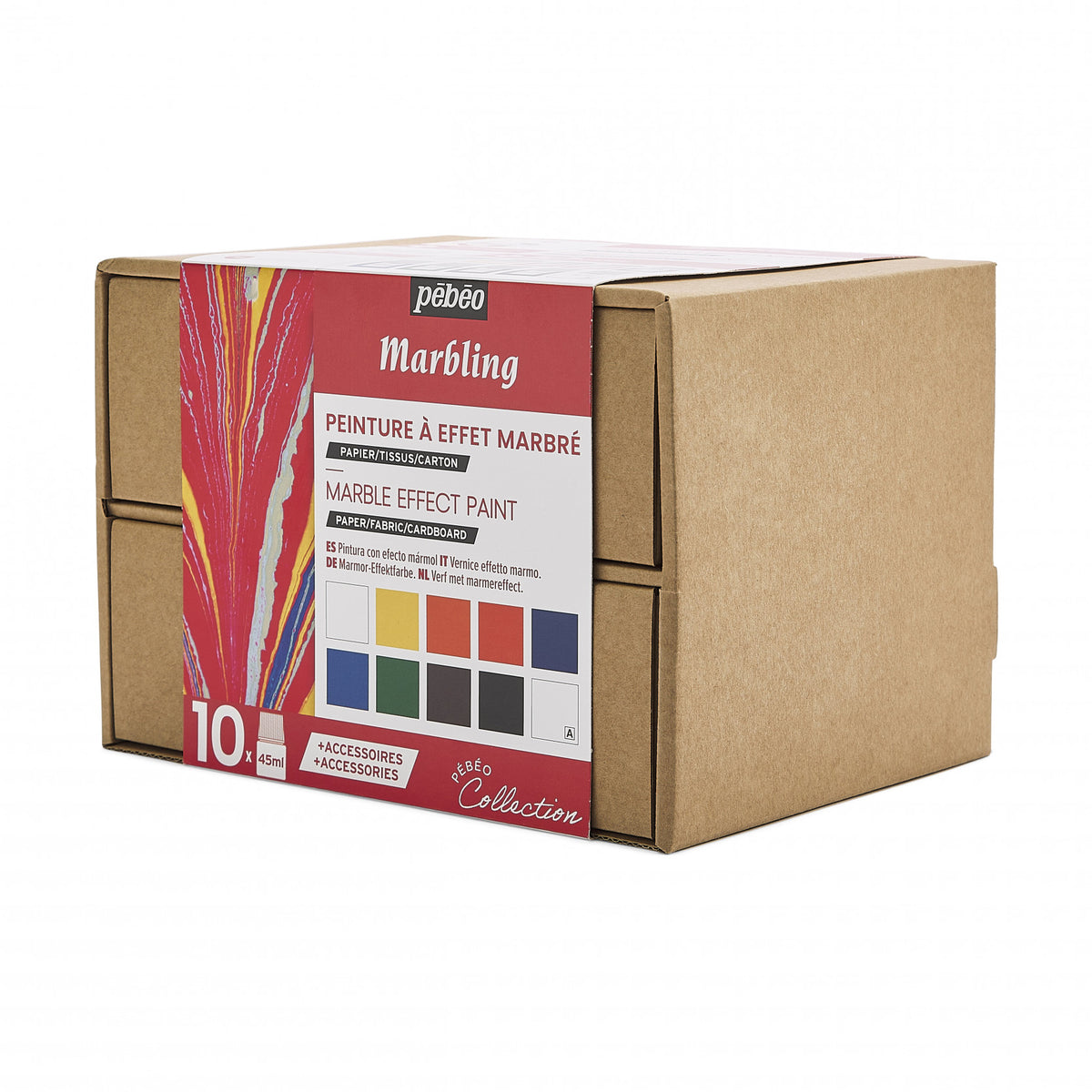 Pebeo Marbling márványozó festékkészlet 10 x 45 ml