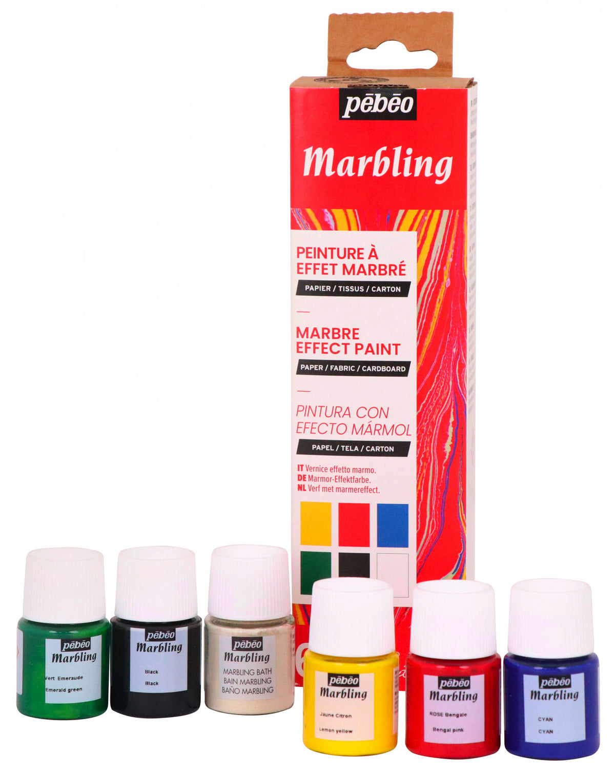 Pebeo Marbling márványozó festékkészlet 6 x 20 ml