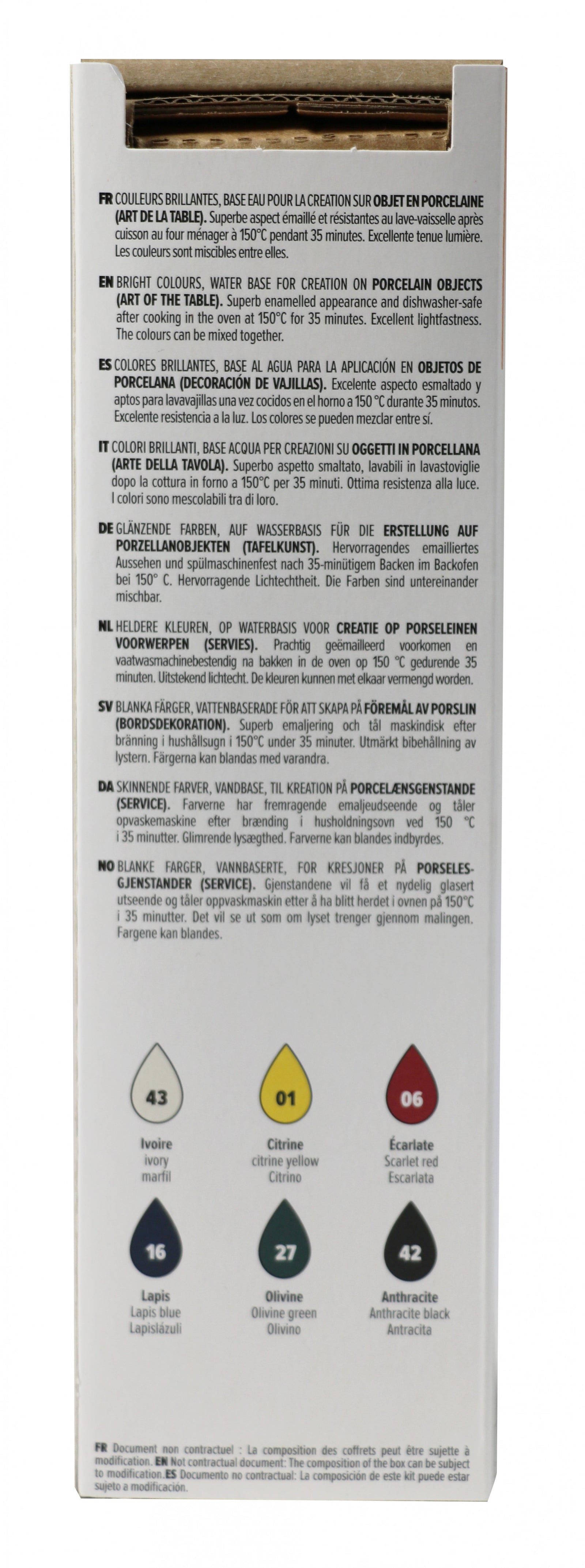 PEBEO Porcelaine 150 porcelánfesték készlet 6 x 20 ml