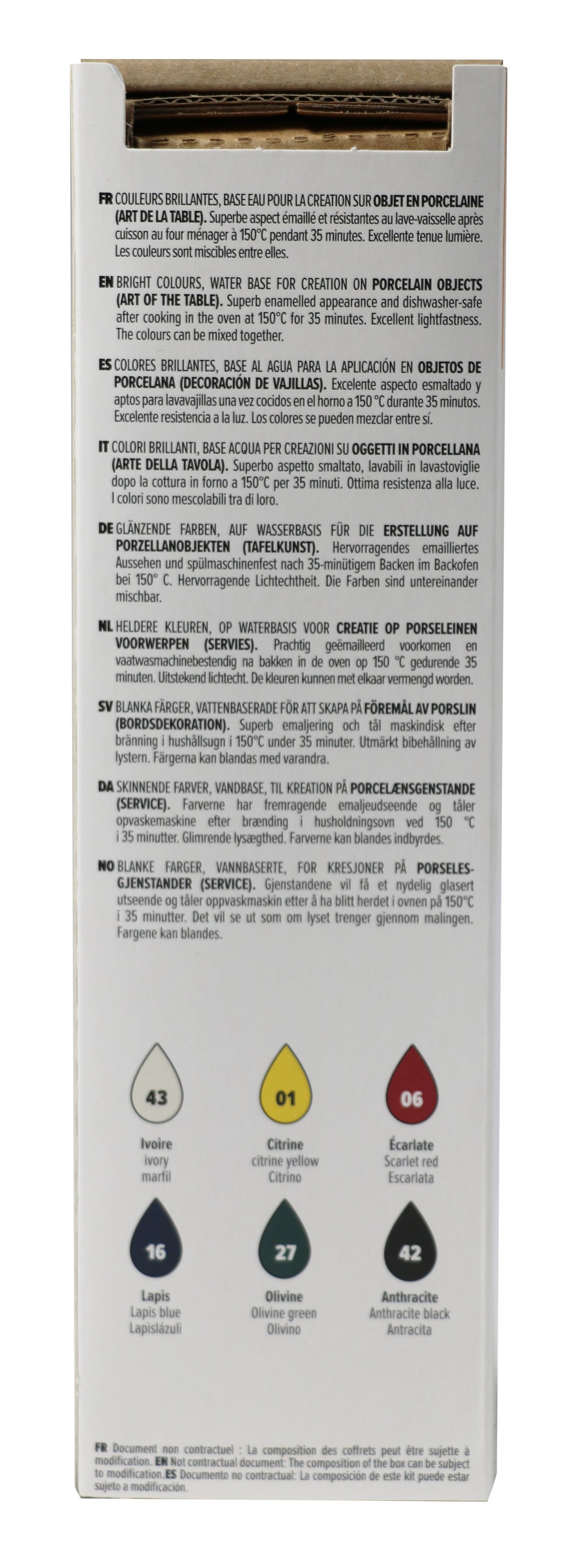 PEBEO Porcelaine 150 porcelánfesték készlet 6 x 20 ml