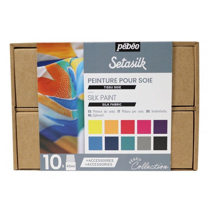 Pebeo selyemfesték készlet Setasilk / 10x45 ml