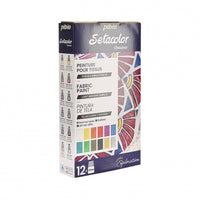 Pebeo Setacolor fedő textilfesték készlet 12 x 20 ml