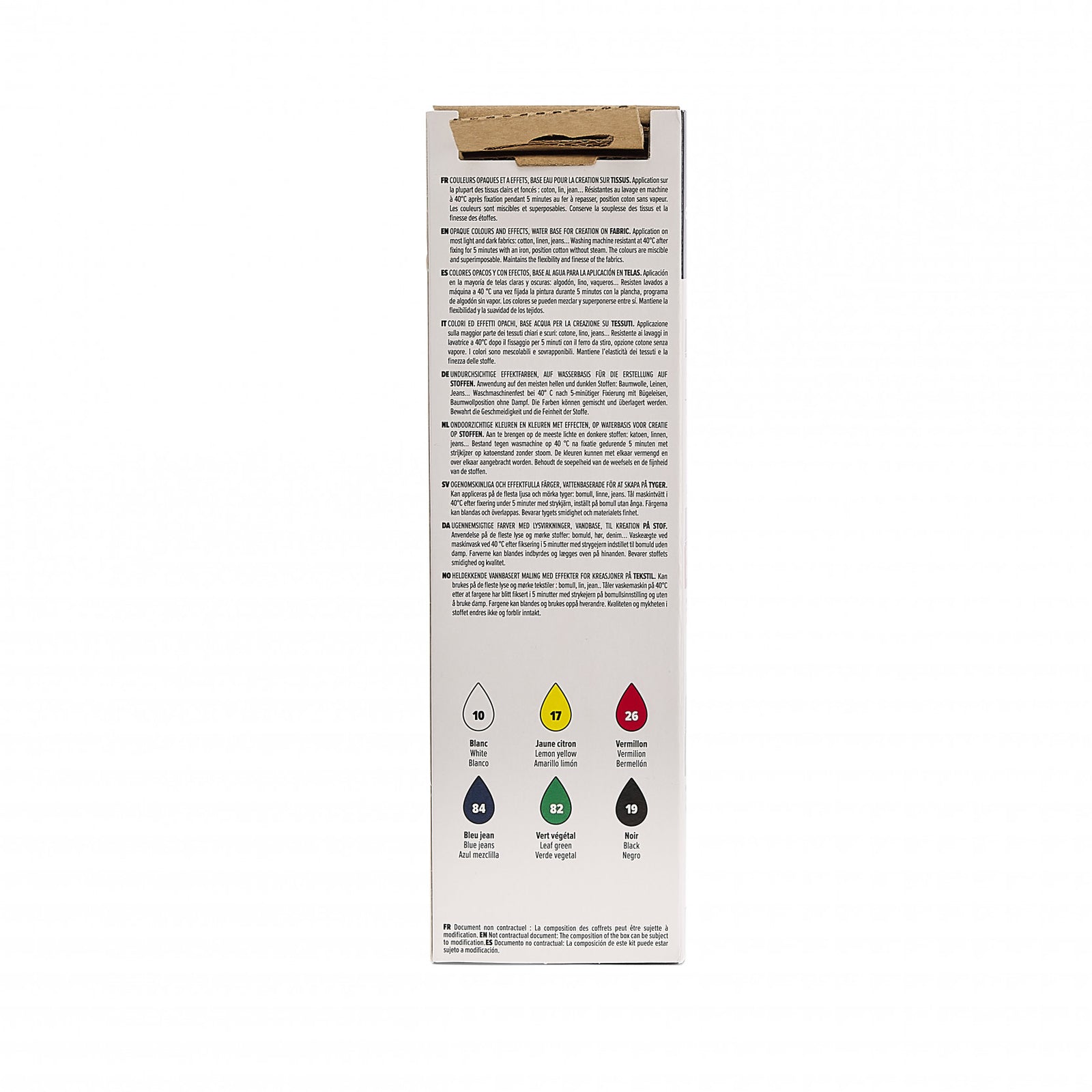Pebeo Setacolor fedő textilfesték készlet 6 x 20 ml