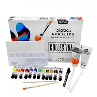 Pebeo Studio Acrylics Box tartozékokkal 23 db