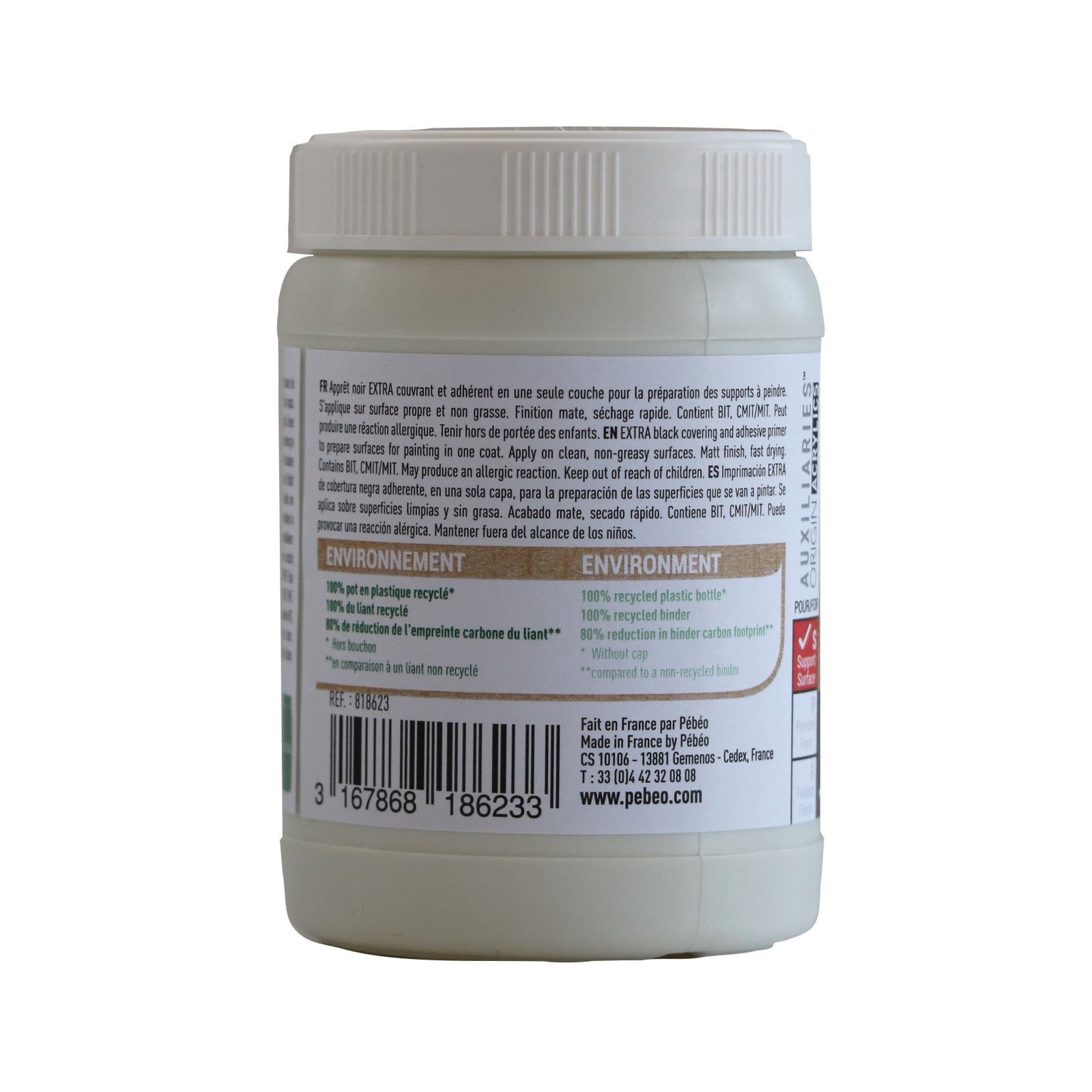 Pebeo Studio fekete gesszó 225 ml
