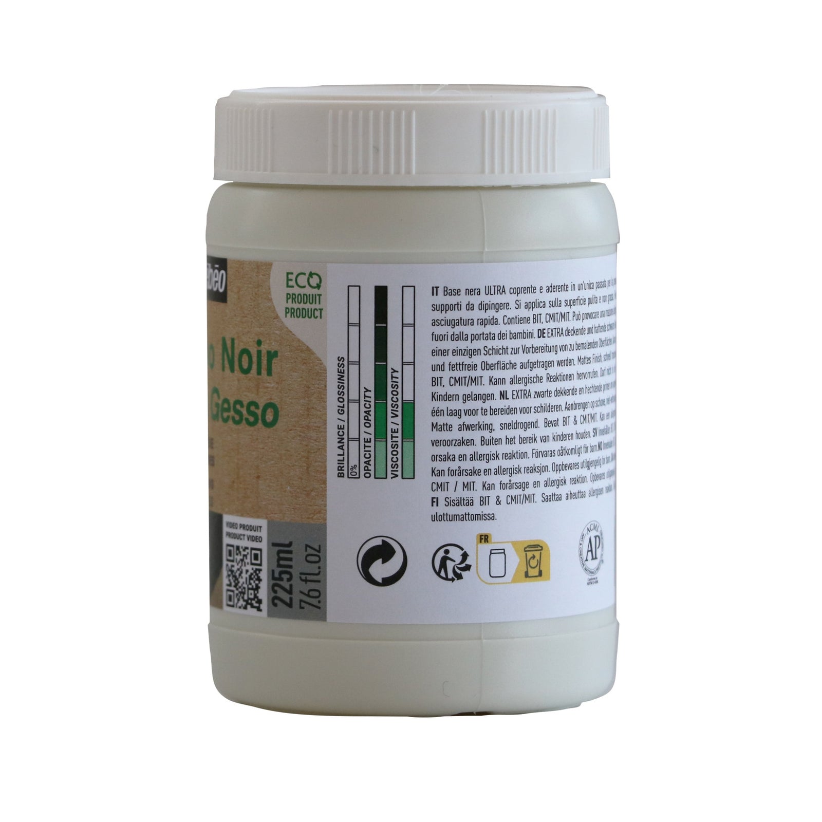 Pebeo Studio fekete gesszó 225 ml
