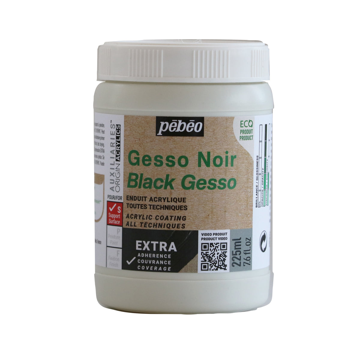 Pebeo Studio fekete gesszó 225 ml
