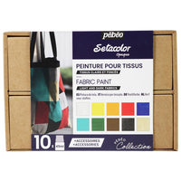 Pebeo színkészlet világos és sötét textíliákhoz Setacolor Opaque / 10x45 ml