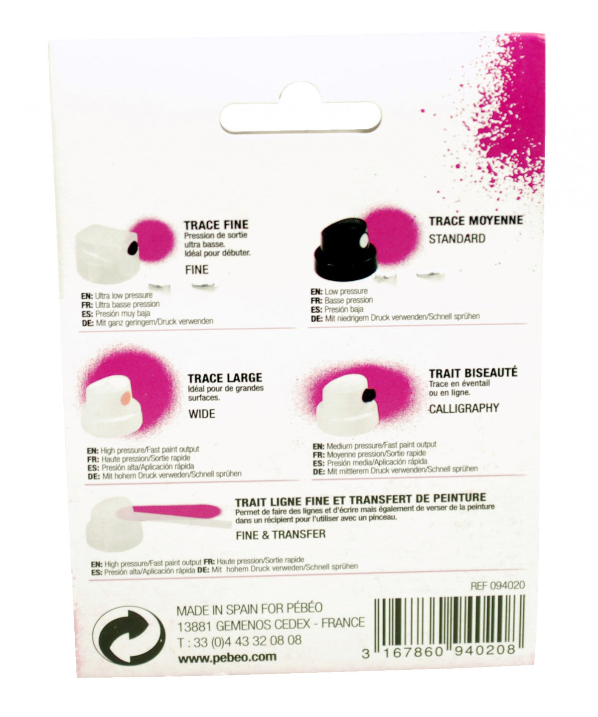 Pebeo tartalék spray szórófej készlet – 5 db
