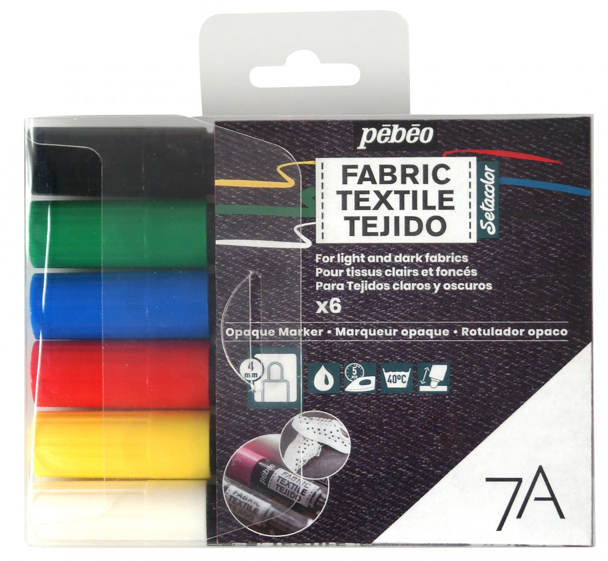 Pebeo textilfilc készlet Setacolor 6 db CLASSIC