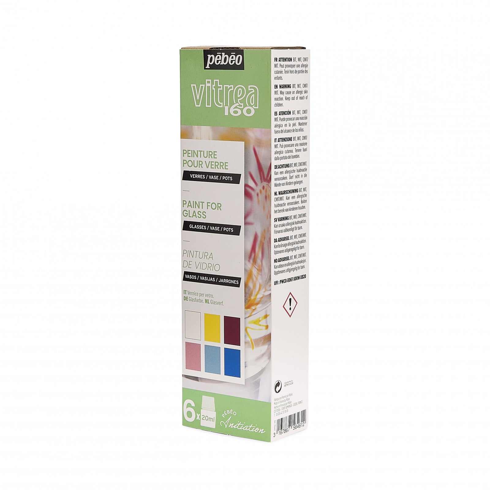Pebeo Vitrea 160 üvegfesték készlet 6 x 20 ml