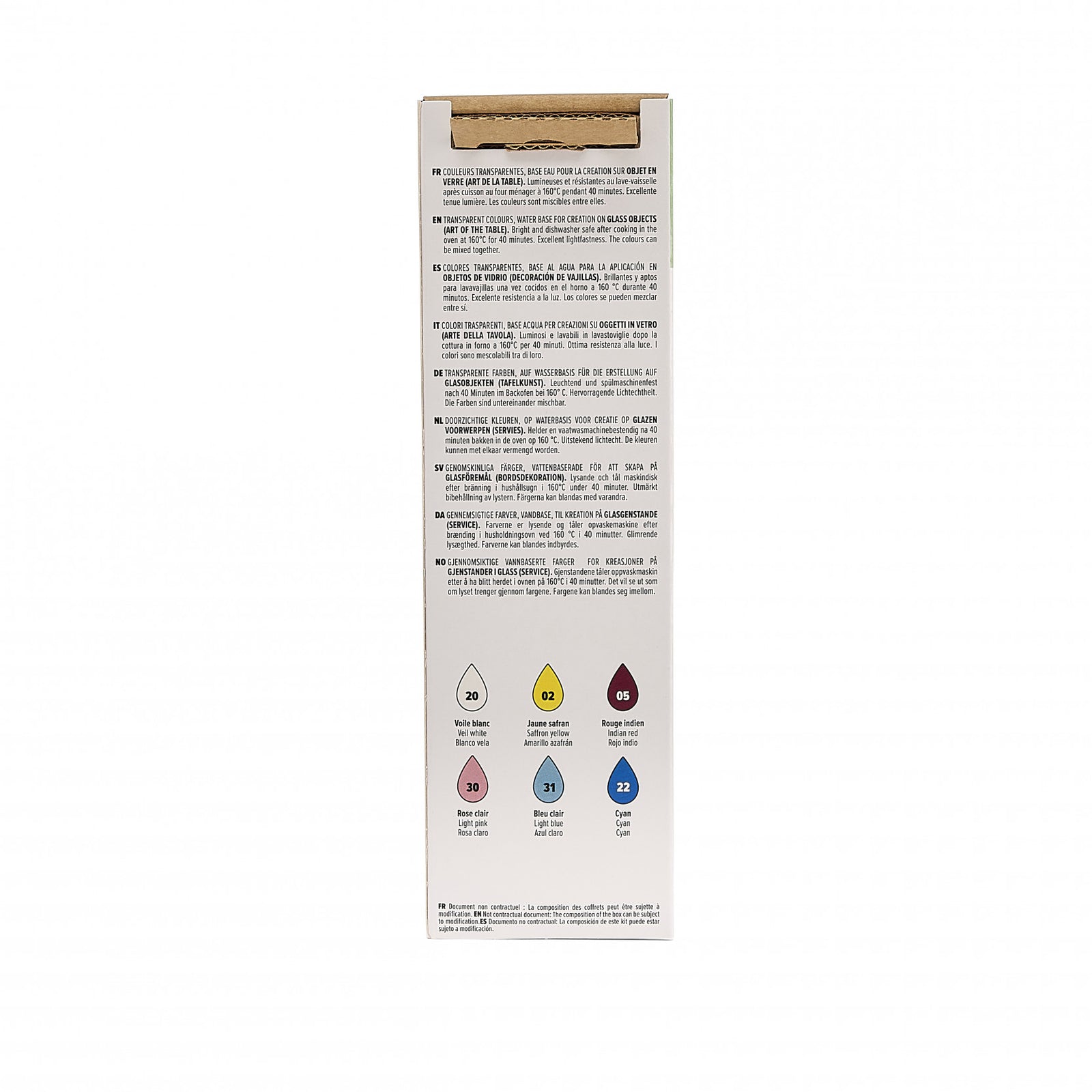 Pebeo Vitrea 160 üvegfesték készlet 6 x 20 ml