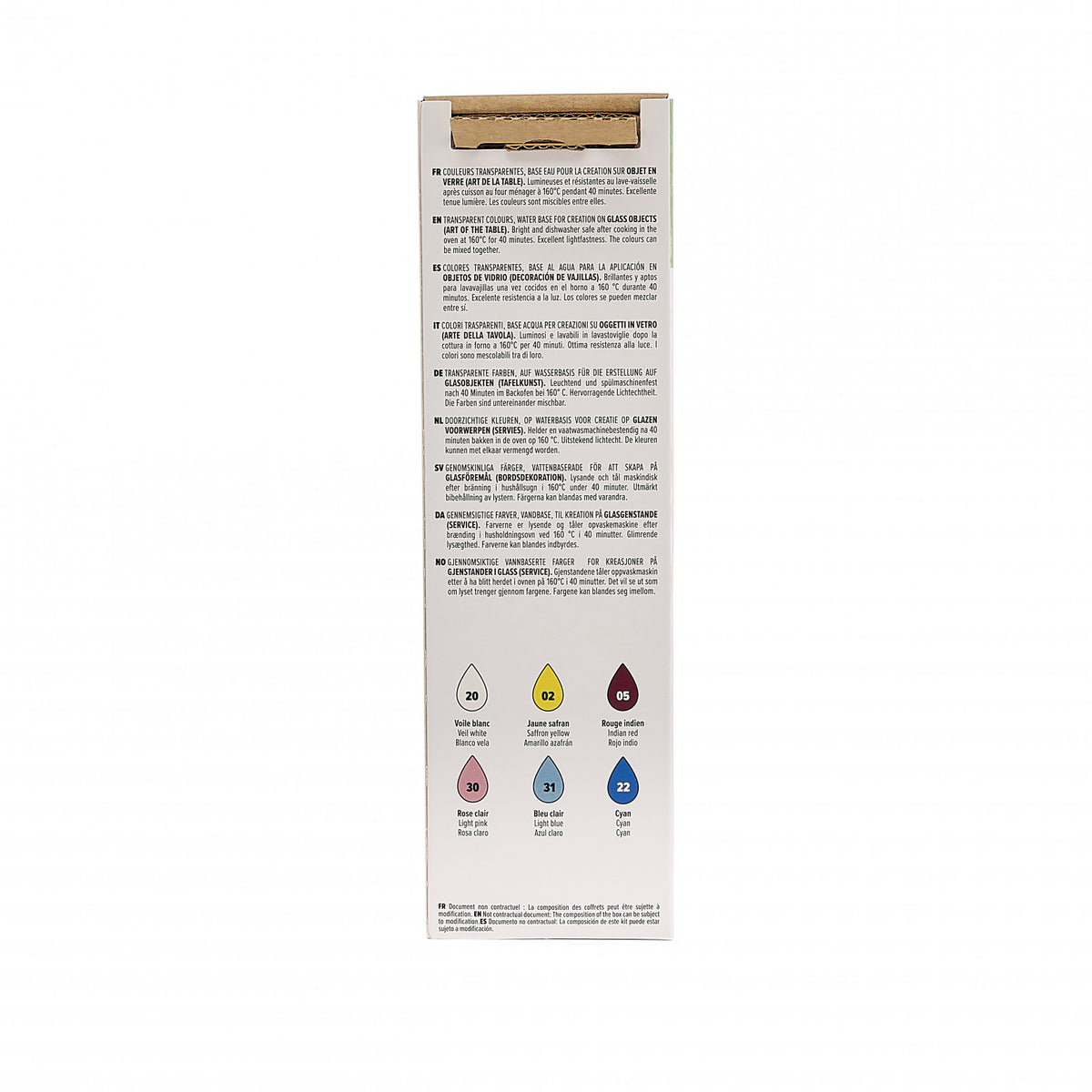 Pebeo Vitrea 160 üvegfesték készlet 6 x 20 ml