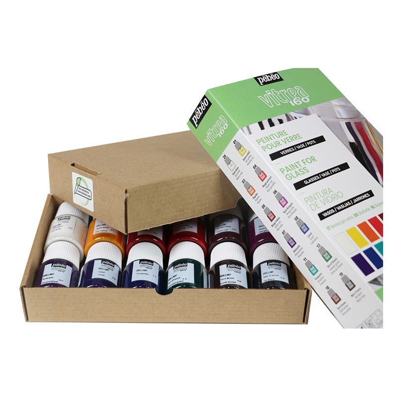 PEBEO Vitrea 160 üvegfesték készlet 12 x 20 ml