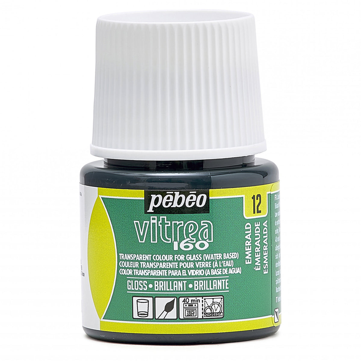 Pebeo Vitrea 160 fényes üvegfesték 45 ml – Smaragdzöld