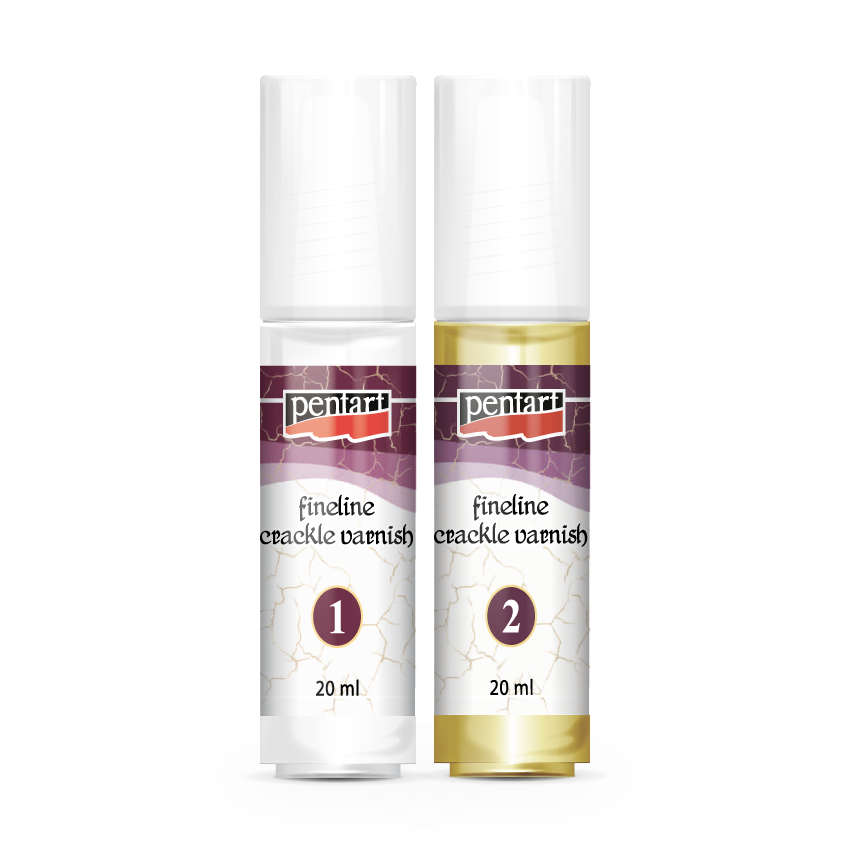 Pentart Fineline finomvonalas repesztőlakk, 2 fázisú, 2x 20 ml készlet