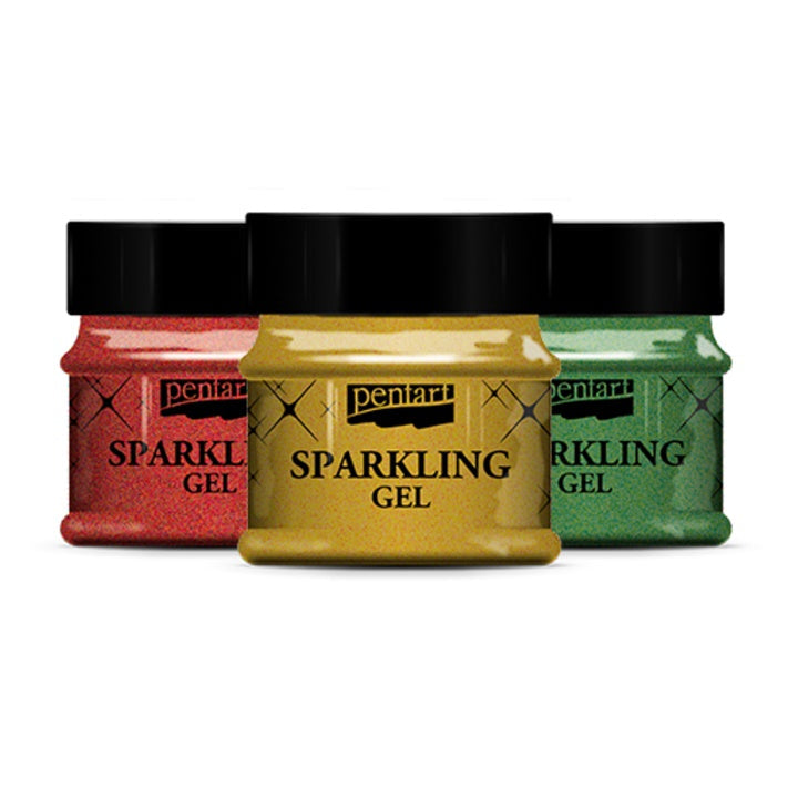 PENTART sparkling gel 50 ml – átlátszó ezüst