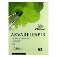 Phoenix akvarelltömb 250 g/m², 210 × 297 mm vagy 297 × 420 mm – választható méret