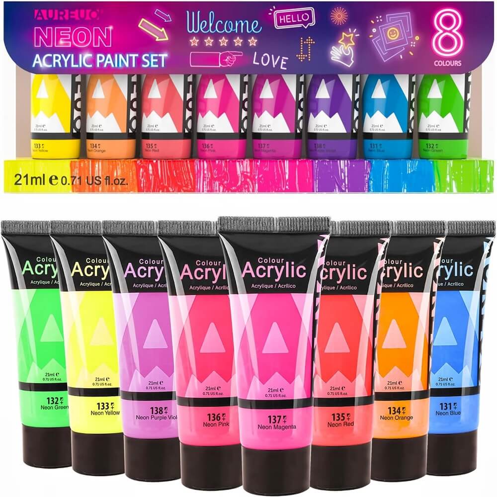 Phoenix neon akrilfesték készlet 8 x 21 ml