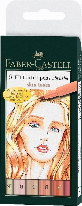 PITT művészi tollak 6 darabos készlet Skin