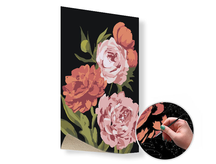 Festés számok szerint FLOWER GARDEN – a kereten