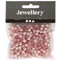 Műanyag gyöngyök - 40 g – rose