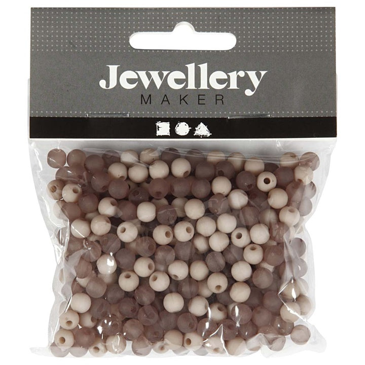 Műanyag gyöngyök - 40 g – grey