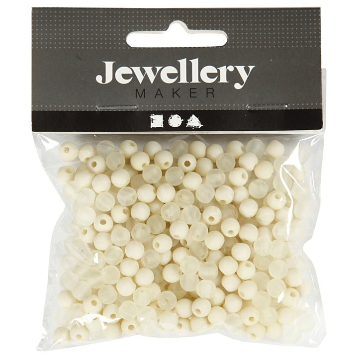 Műanyag gyöngyök - 40 g – cream