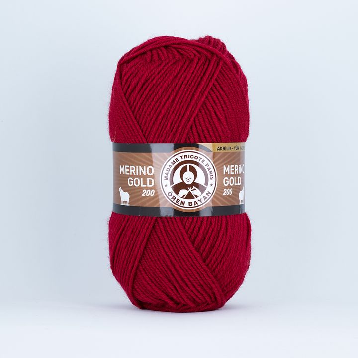 Madame Tricote Paris Merino Gold 200 - 100 g kötőfonal – 034 piros