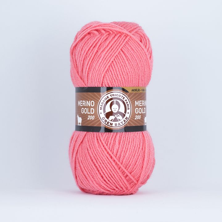 Madame Tricote Paris Merino Gold 200 - 100 g kötőfonal – 036 rózsa