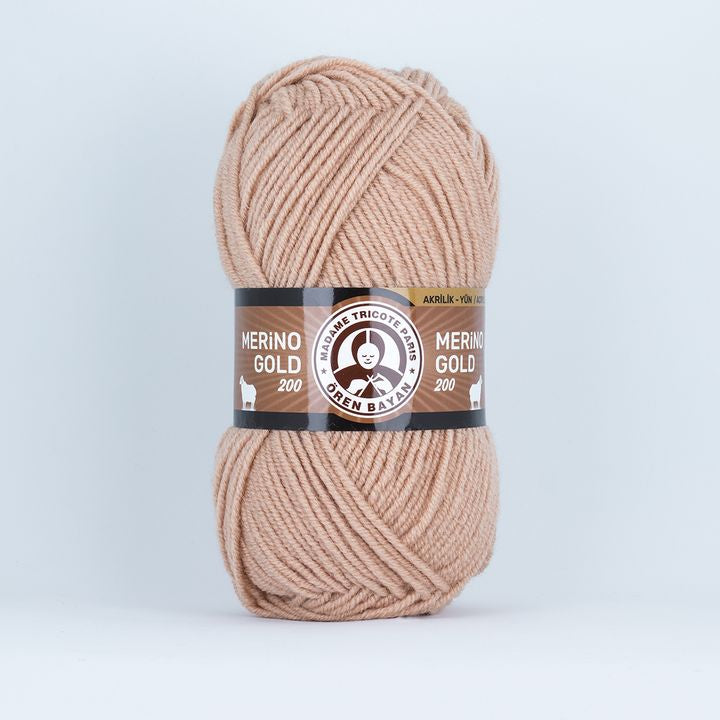 Madame Tricote Paris Merino Gold 200 - 100 g kötőfonal – 079 bézs