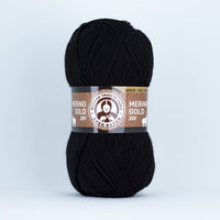 Madame Tricote Paris Merino Gold 200 - 100 g kötőfonal – 999 fekete
