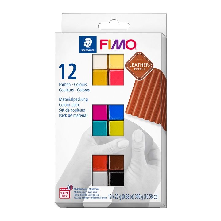 Polimer készlet FIMO LEATHER EFFECT 12x25g