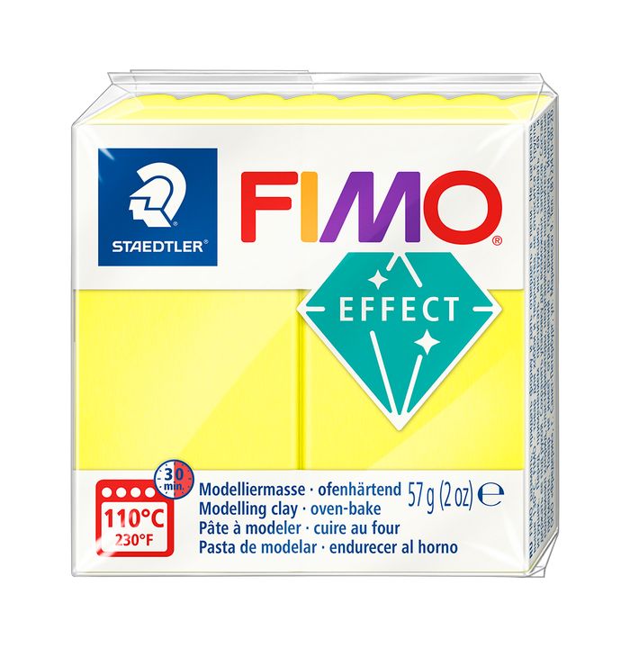 FIMO Effect polimer agyag 57g – Neon sárga