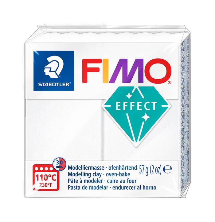 FIMO Effect polimer agyag 57g – Átlátszó fehér