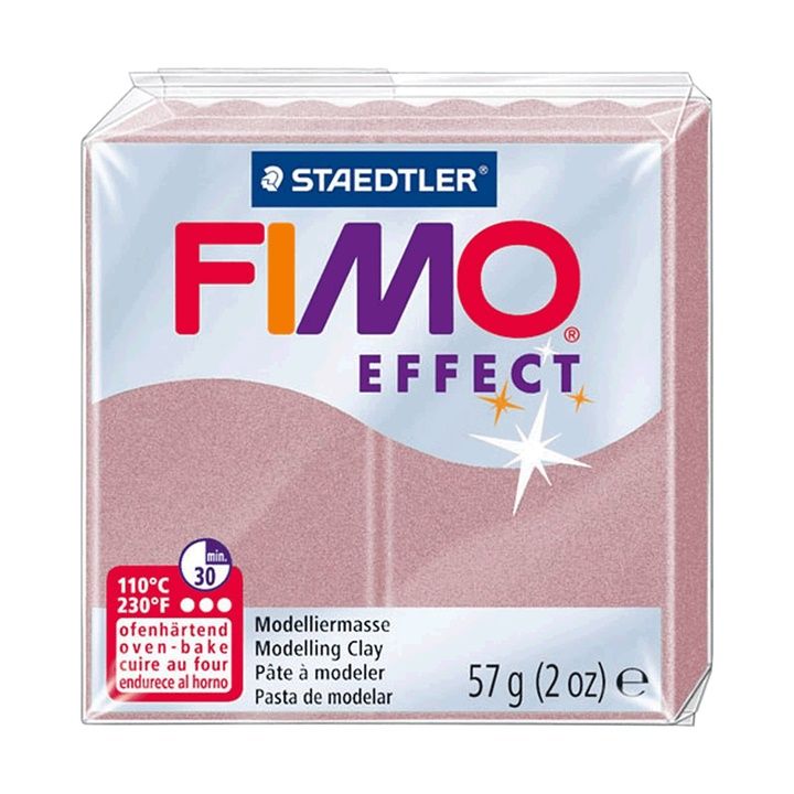FIMO Effect polimer agyag 57g – Rózsa arany csillámmal