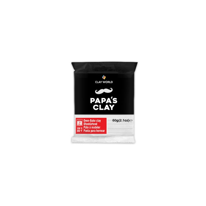 Papa's Clay Polymer Clay 60g – Fehér