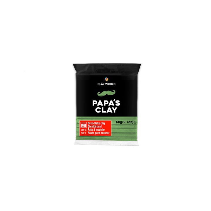 Papa's Clay Polymer Clay 60g – olíva