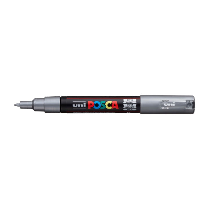 Marker UNI POSCA PC-1M 0.7 - 1 mm – ezüst (26)