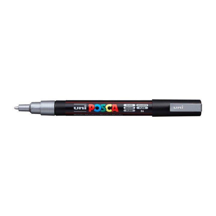 Marker UNI POSCA PC-3M 0.9 - 1.3 MM – ezüst (26)