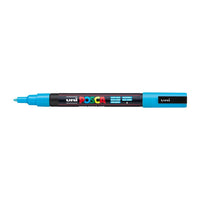 Marker UNI POSCA PC-3M 0.9 - 1.3 MM – világoskék (8)