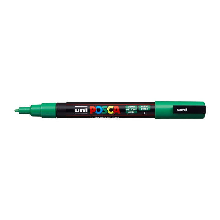 Marker UNI POSCA PC-3M 0.9 - 1.3 MM – Zöld (6)