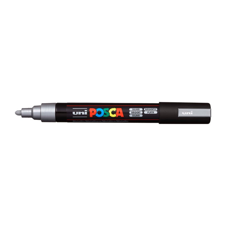 Marker UNI POSCA PC-5M 1.8 - 2.5 MM – ezüst (26)