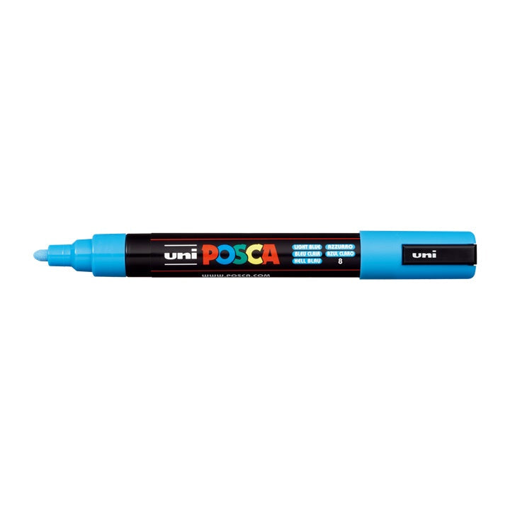 Marker UNI POSCA PC-5M 1.8 - 2.5 MM – világoskék (8)