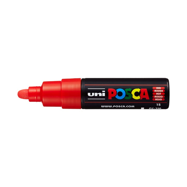 Marker UNI POSCA PC-7M 4.5 - 5.5 MM – piros (15)